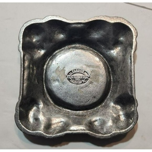 Vtg Carson Statesmetal Pewter Pine RIdge Med Piller Candle Holder 5.5" by 5.5" - Picture 2 of 13